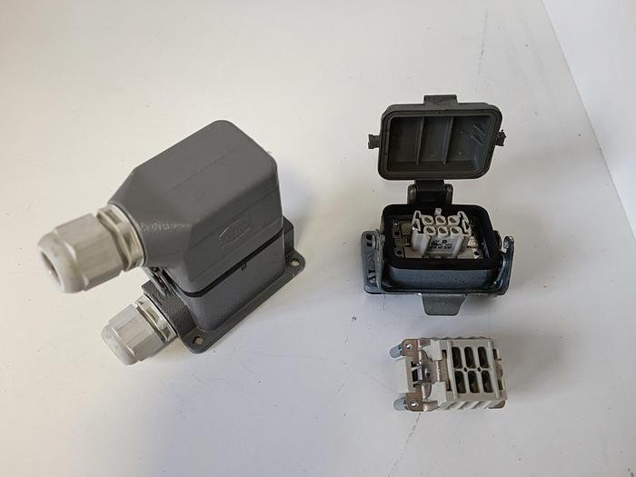 Gebraucht 4 Stück Industrie Stecker u Steckdosen, 6p., Harting neu und gebraucht