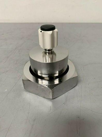 Used Stainless Steel Sample Valve w/ 1/2" to 4" Threaded Fitting
