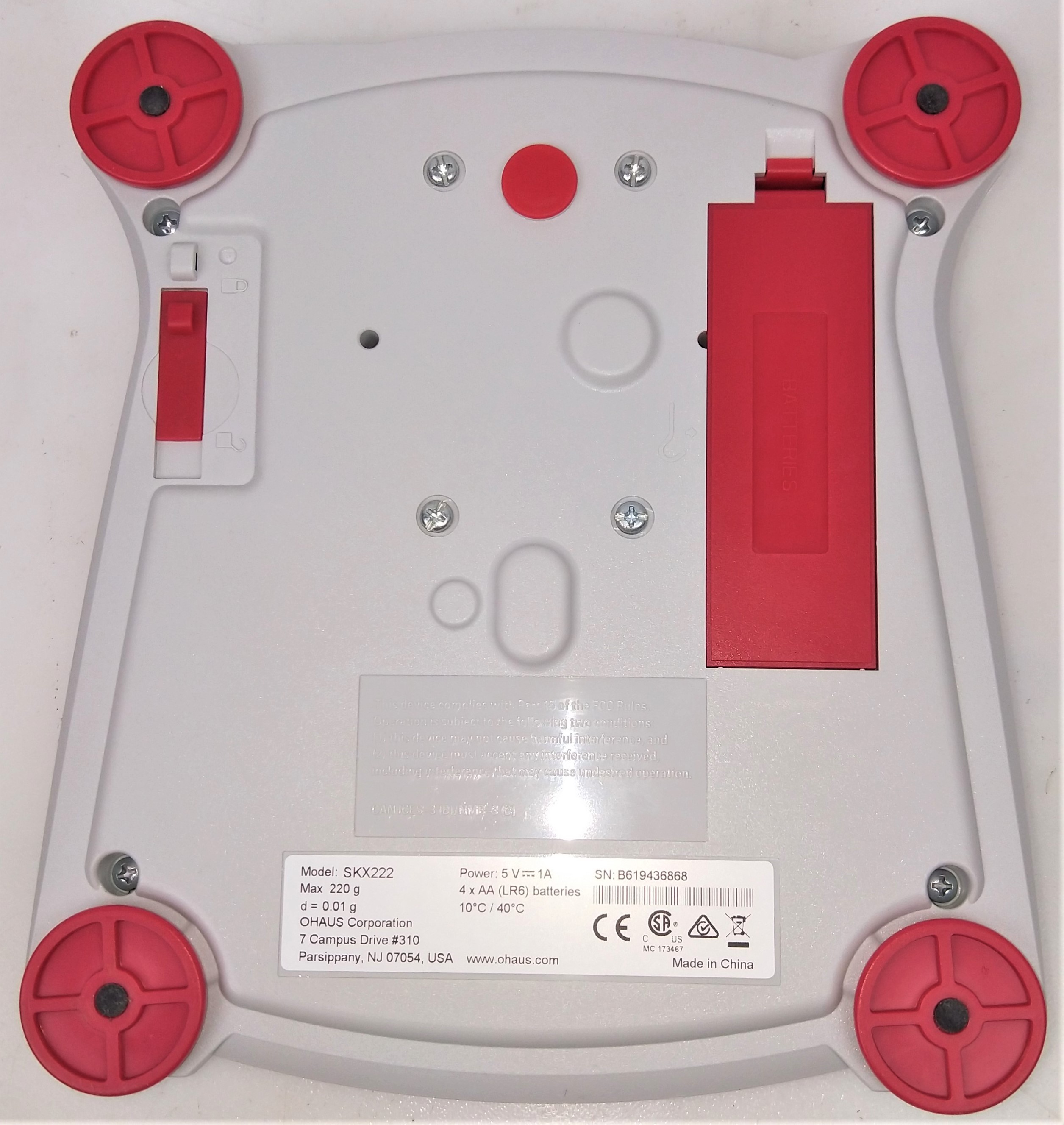 New Open Box Ohaus Scout SKX 222 Portable Balance - 200g x 0.01g