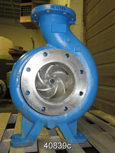 Used Goulds 3196 6x8x13 Pump, SS Casing, 6-Vane SS Impeller #40839