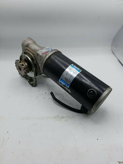 Used Leeson CM3D22N2-B, TM0518-102-D 90V DC 1/4 HP with gearbox