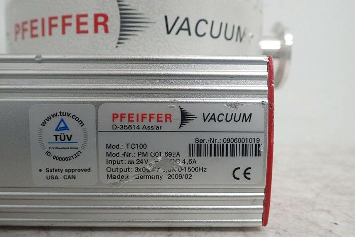 Used Pfeiffer TMH 262 X S DN 100 ISO-K, 3P Vacuum Turbo Pump with Controller TC100
