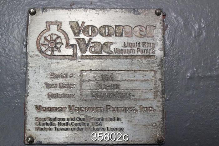 Used Vooner LR20 BVC-L Vacuum Pump #35802