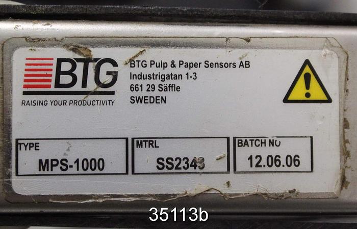 Used BTG Pulptec MPS-1000 Sample Valve #35113