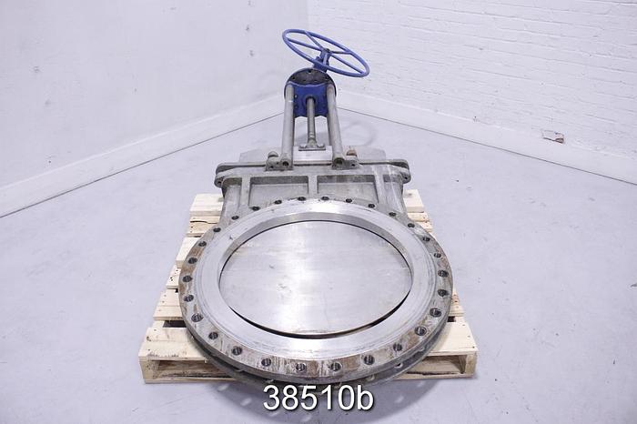 Used True Line 30" Hand Operated Knife Gate Valve with Zidell Gear Box #38510