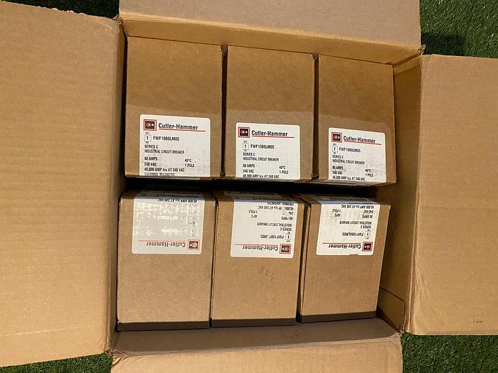 Cutler-Hammer Series C Ind Circuit Breaker 1 Pole 80 Amps 240 VAC Model: FWF1080LM05