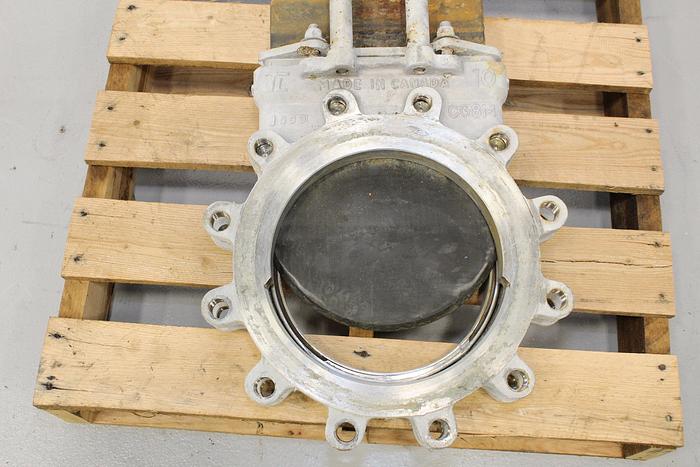 Used True Line 10" Hand Operated Knife Gate Valve #44009