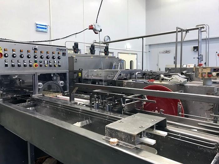 Used Hacos semi automatic chocolate moulding line