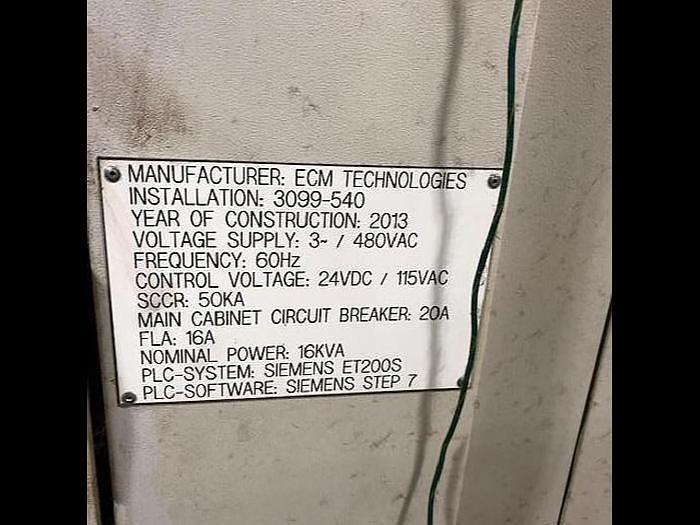 Used 2013 ECM TECHNOLOGIES VACUUM CARBURIZING FURNACE