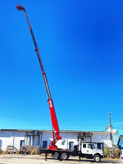 Used Elliott H110 Sign Crane on 2003 International 7400 Extended Cab Flatbed 6x4 Truck - M74468