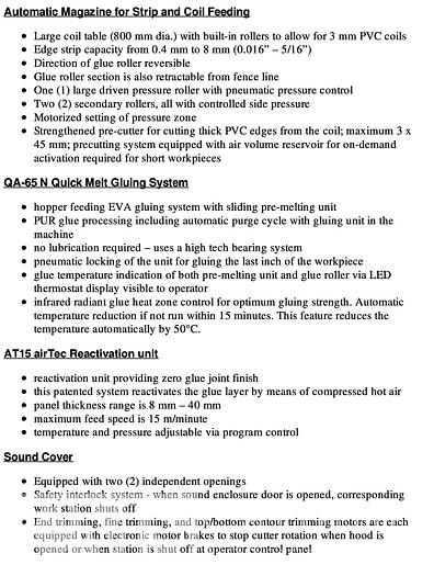Used Homag Ambition 1440 Edgebander