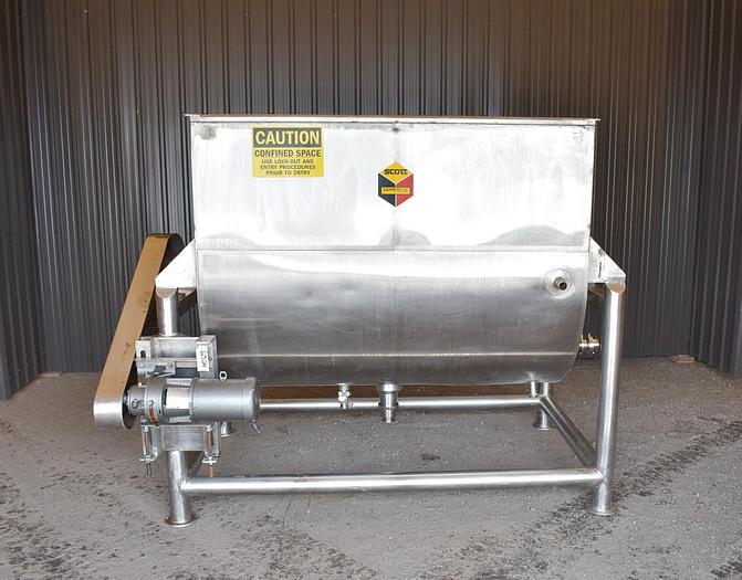 Used 100 CU. FT. SCOTT RIBBON BLENDER – S/S – JACKETED – 5 HP (#9636)
