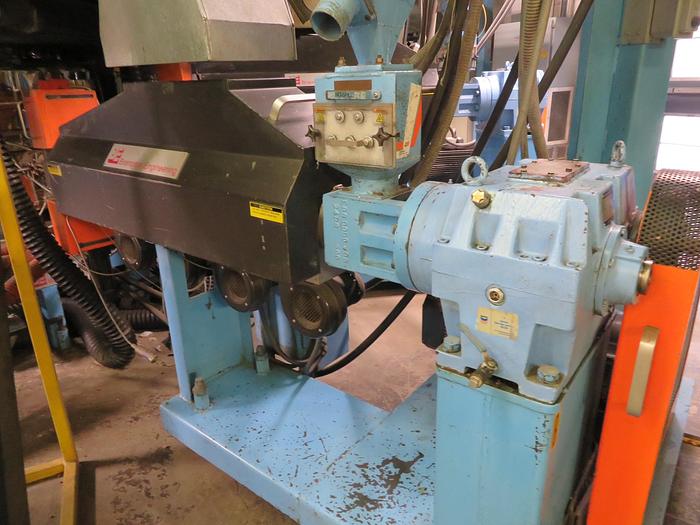 Used Complete Brampton Engineering 5L blown film line for Sale at Mark