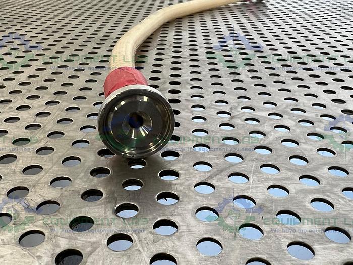 Used Sani Tech  STHT-R-0250 18" Silicone Hose w/ 1/2" Sanitary Fitting