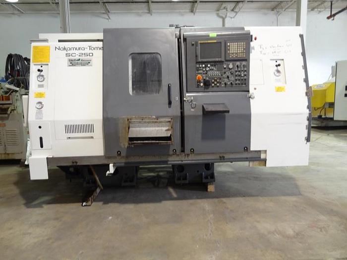 Used NAKAMURA TOME SC250 CNC LATHE W/SUB SPINDLE 2005