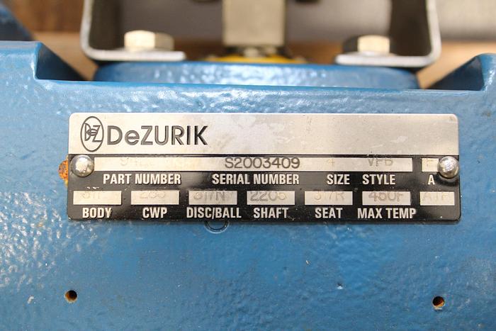 Used DeZurik 4" Veeball Valve #43981