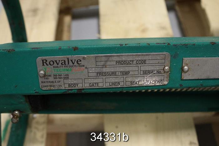 Used Rovalve 8" Hand Operated Knife Gate Valve #34331