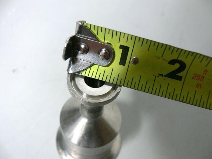 Used 316L Stainless Steel 1" to 2" OD Tapered Sanitary Fitting Converter Adapter