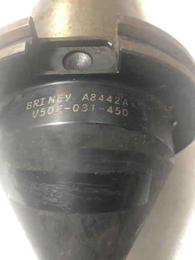 Used Briney V50E-031-250  CAT50 toolholder arbor USA