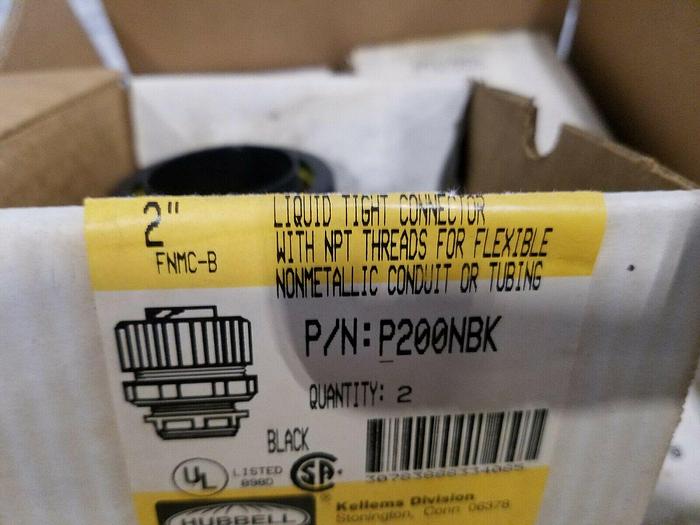 Hubbell 2" Liquid Tight Connector NPT Threads for Flexible Nonmetallic Conduit