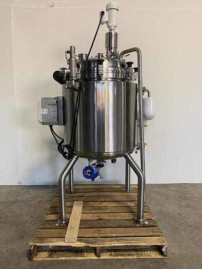Used Allegheny Bradford 171 Liter Stainless Steel Jacketed Reactor 45 PSI w/ Agitator