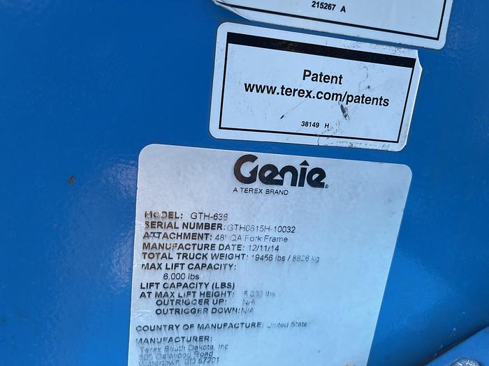 Used 2014 Genie GTH636