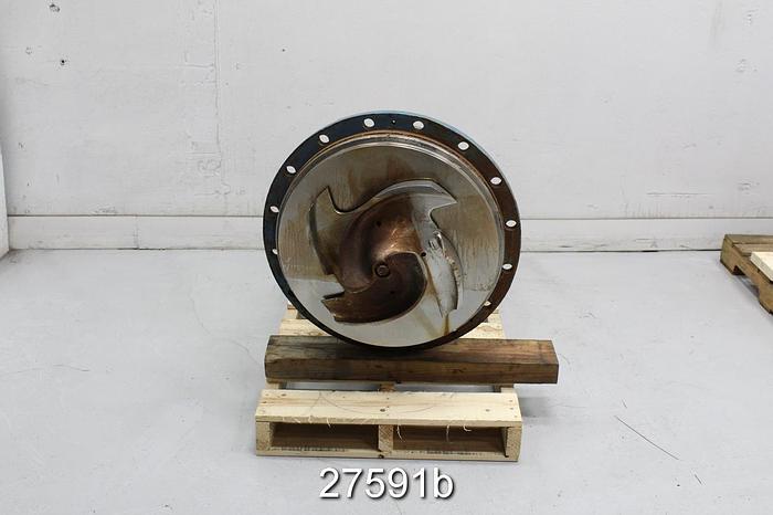 Used Goulds 3175 Goulds 3175 M, 6X8X22, 2/4 Vane Impeller, 16" Impeller Diameter, Stainless Steel Impeller, Stainless Steel Casing, Stainless Steel Stuffing Box, Stainless Steel Suction Side Plate, Dynamic Seal. #27591