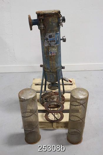 Used Ronningen Petter SE Series Fabri Basket Filter Filter, 150 Psi At 220 Degrees F Max Allowable Working Pressure, 2" Inlet Flange, 2" Outlet Flange #25308