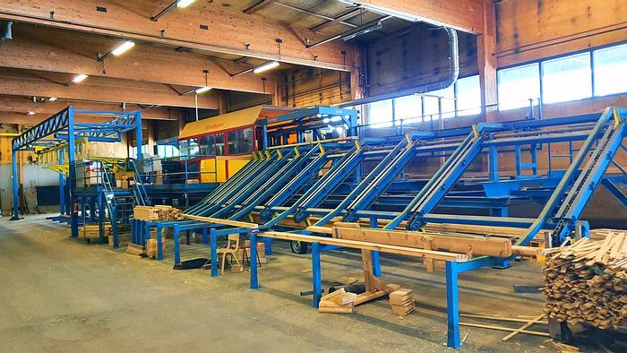 Used Hundegger K2-4 BHF joinery line  for log house production
