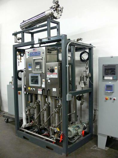 Used Mueller P6015-3 Multi Effect Water Still, WFI Skid w/ Control Cabinets MFG: 2011