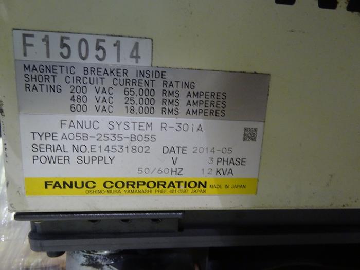Used FANUC R2000iB/185L 6 AXIS CNC ROBOT WITH R30iA CONTROLLER 185 KG X 3060 MM H-REACH