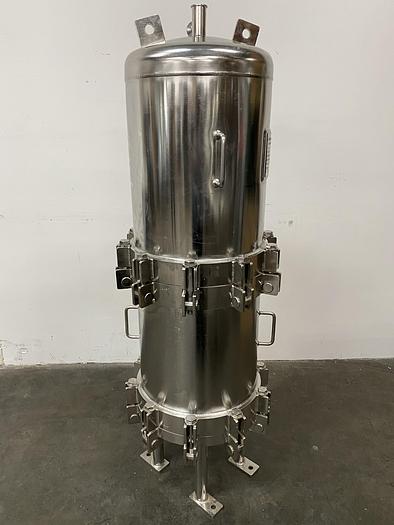Used CUNO 16ZPB 16" Stainless Steel Cartridge Filter Housing 150 PSI @ 300 °F