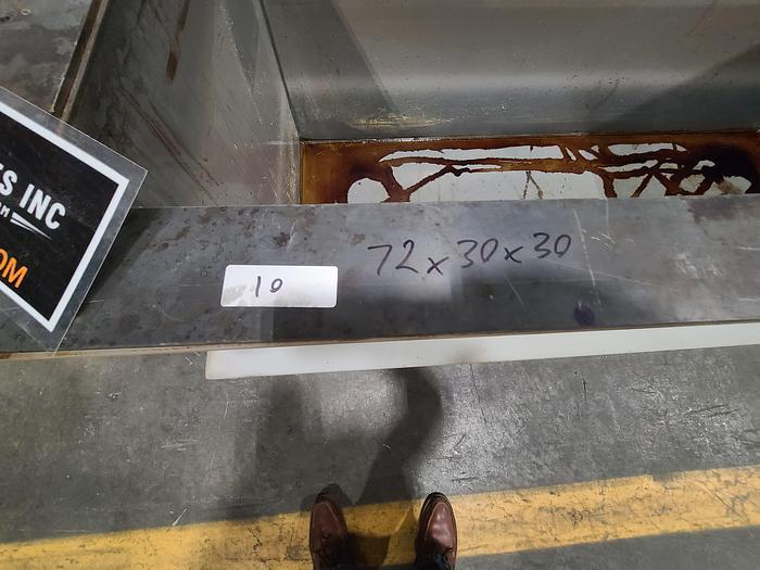 Used Polypro Tank Counter Flow Rinse side and bottom support 70" x 30" x 30" Removable Partition - LARRY PLEASE CHECK DEMENTIONS