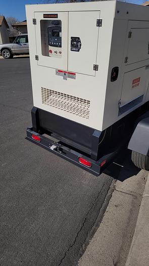 25kva Sound Enclosed Trailer Mounted Generator /New Warranty Tier 4 Final  New