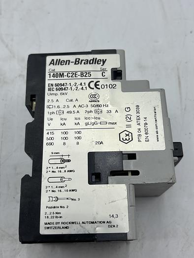 Used AB ALLEN BRADLEY 140M-C2E-B25 Ser C