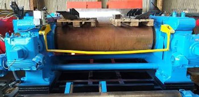 Used Iddon (UK) 2100mm x 660mm dia two roll mill