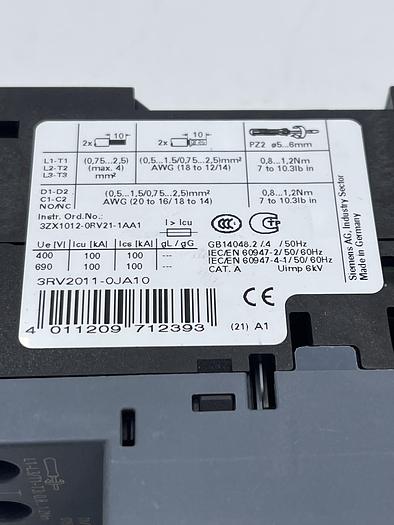 Used Siemens 3RV2011-OJA10