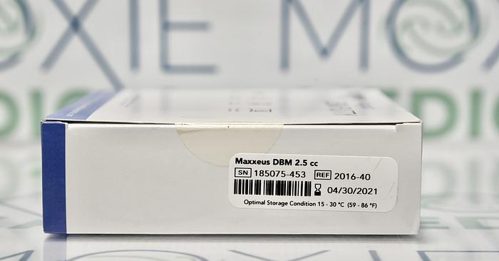 ALLOGRAFT MAXXEUS DBM PUTTY 2.5 CC, REFERENCE 2016-40