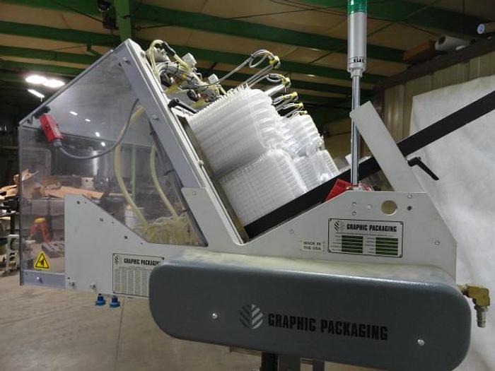 Used Graphic Packaging Denester/Feeder; 6-Lane, Built 2012