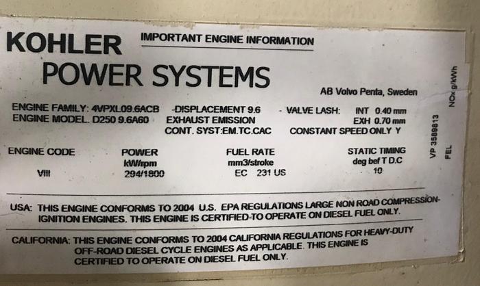 Used 2004 Volvo TAD1031GE Engine Only