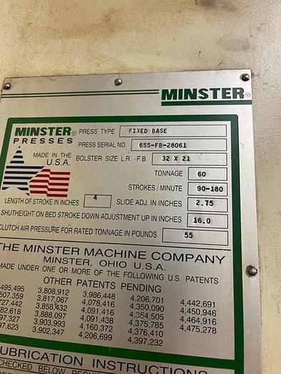 Used MINSTER #6