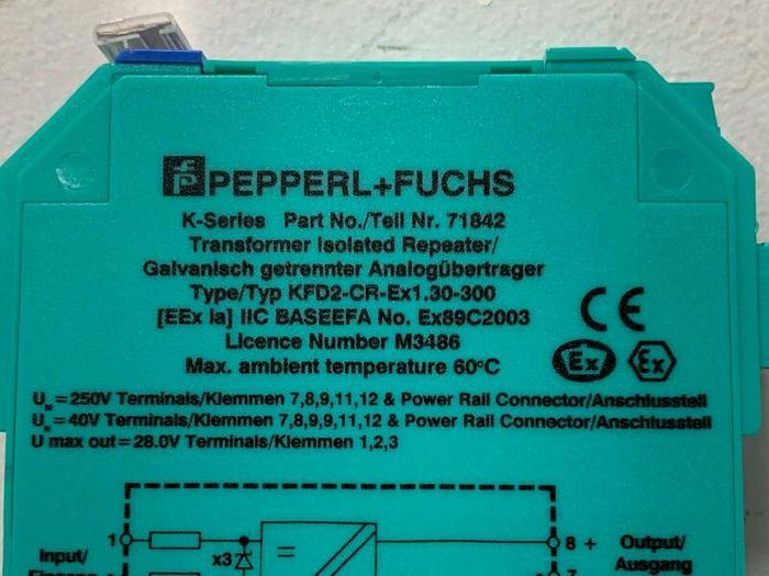Used Pepperl+Fuchs KFD2-CR-Ex1.30-300 K-Series Transformer Isolated Repeater