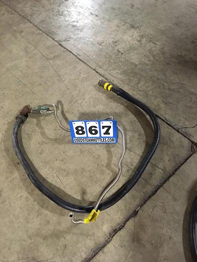 Used GROEN TDH/40 TILTING NAT. GAS 40 QUART TRUNNION KETTLE ON S/S STAND (867)