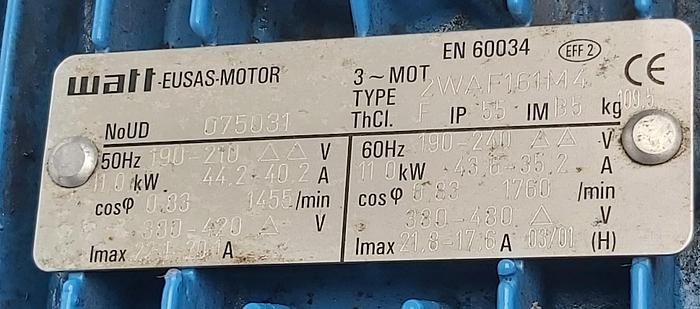 Gebraucht Elektromotor, Flanschmotor 11KW, 2WAF161M4, Watt gebraucht