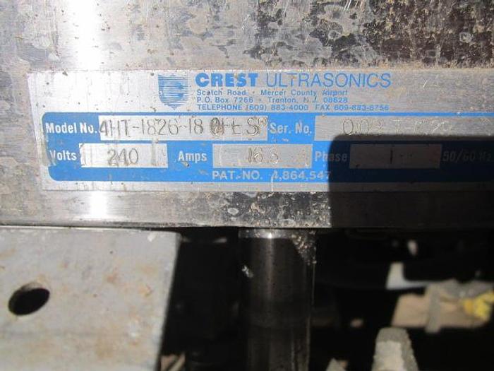 Used Washer, Ultrasonic, Crest, Mdl 4HT, 18" x 26", (2) #C738803