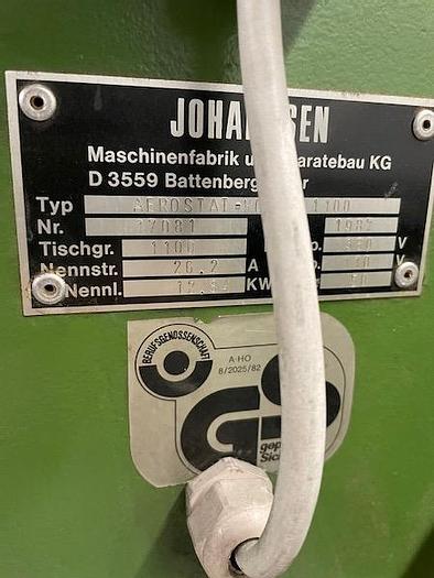 Used USED WIDE BELT SANDER JOHANNSEN, MODEL AEROSTAT COMBI 1100