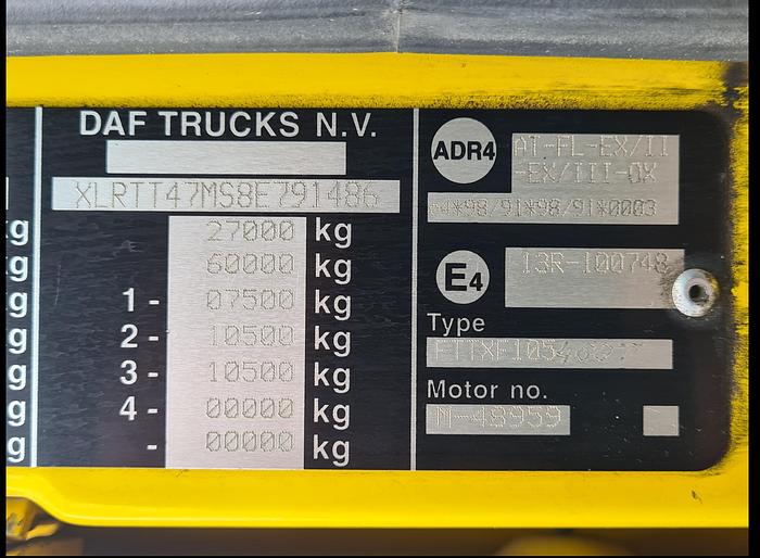 Used 2008 DAF 105.460 6x4 / Full Steel Suspension / Manual Gearbox