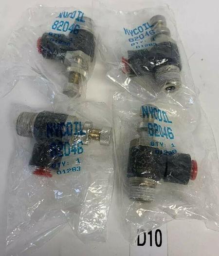 NYCOIL ADJUSTABLE AIR VALVE 82046 INPUT 1/4" NPT 3/8" (Lot Of 4)