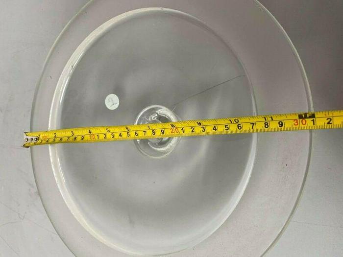 Used 12" Diameter Glass Laboratory Top w/ Sealed Top