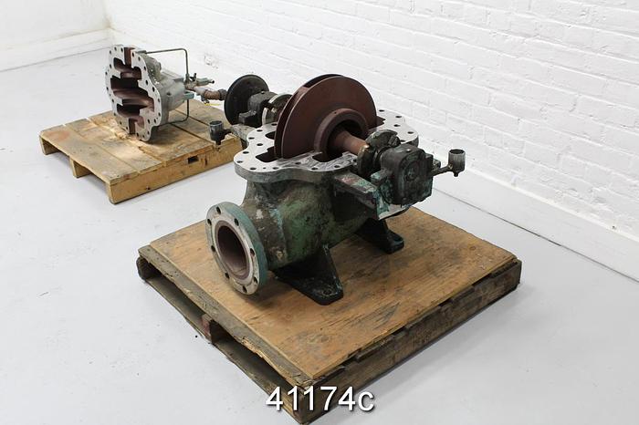 Used Goulds 3410 4x6x15 Split Case Pump, SS Casing, 14.12" SS Impeller #41174